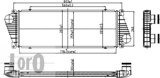 ABAKUS 054-018-0001 - Intercooler, hladnjak www.molydon.hr