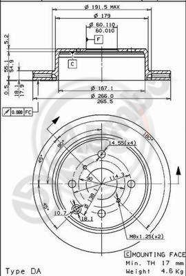 A.B.S. 09.5706.10 - Kočioni disk www.molydon.hr