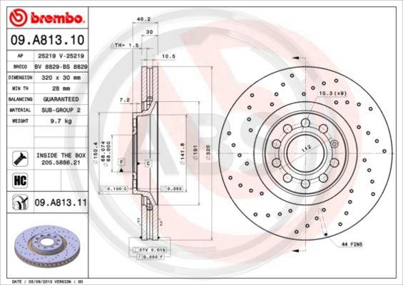 A.B.S. 09.A813.11 - Kočioni disk www.molydon.hr