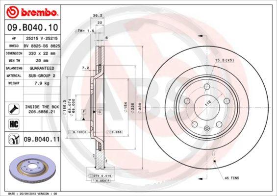 A.B.S. 09.B040.11 - Kočioni disk www.molydon.hr