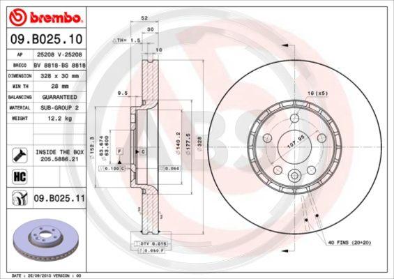 A.B.S. 09.B025.11 - Kočioni disk www.molydon.hr