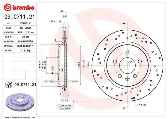 A.B.S. 09.C711.21 - Kočioni disk www.molydon.hr