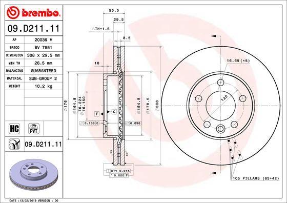 A.B.S. 09.D211.11 - Kočioni disk www.molydon.hr