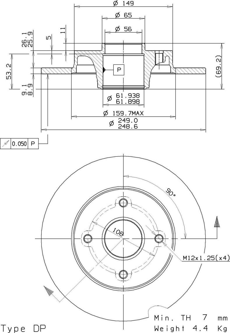 A.B.S. 08.9512.20 - Kočioni disk www.molydon.hr