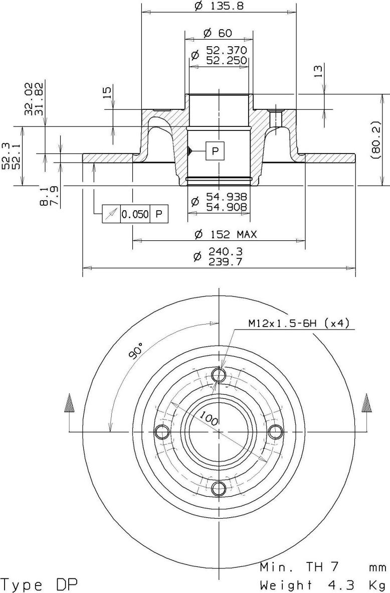 A.B.S. 08.A141.10 - Kočioni disk www.molydon.hr