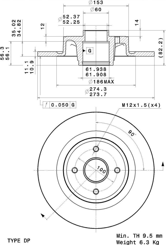 A.B.S. 08.A238.10 - Kočioni disk www.molydon.hr