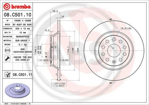 A.B.S. 08.C501.11 - Kočioni disk www.molydon.hr