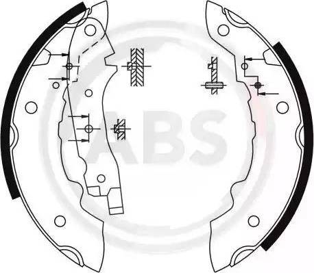 A.B.S. 8407 - Komplet kočnica, bubanj kočnice www.molydon.hr