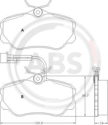 A.B.S. 36655 - Komplet Pločica, disk-kočnica www.molydon.hr