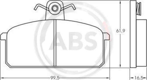 A.B.S. 36146 - Komplet Pločica, disk-kočnica www.molydon.hr