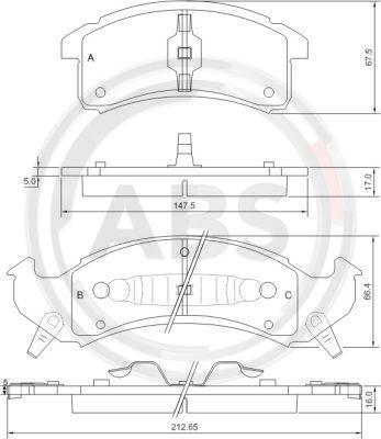 A.B.S. 38623 - Komplet Pločica, disk-kočnica www.molydon.hr