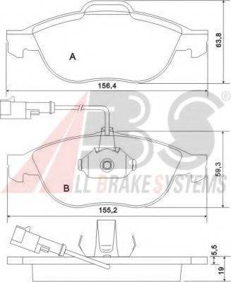 A.B.S. 37064 OE - Komplet Pločica, disk-kočnica www.molydon.hr