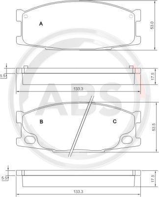 A.B.S. 37026 - Komplet Pločica, disk-kočnica www.molydon.hr