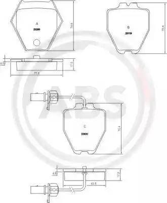 A.B.S. 37159 - Komplet Pločica, disk-kočnica www.molydon.hr