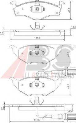 A.B.S. 37345 OE - Komplet Pločica, disk-kočnica www.molydon.hr