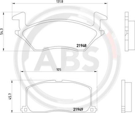 A.B.S. P83022 - Komplet Pločica, disk-kočnica www.molydon.hr