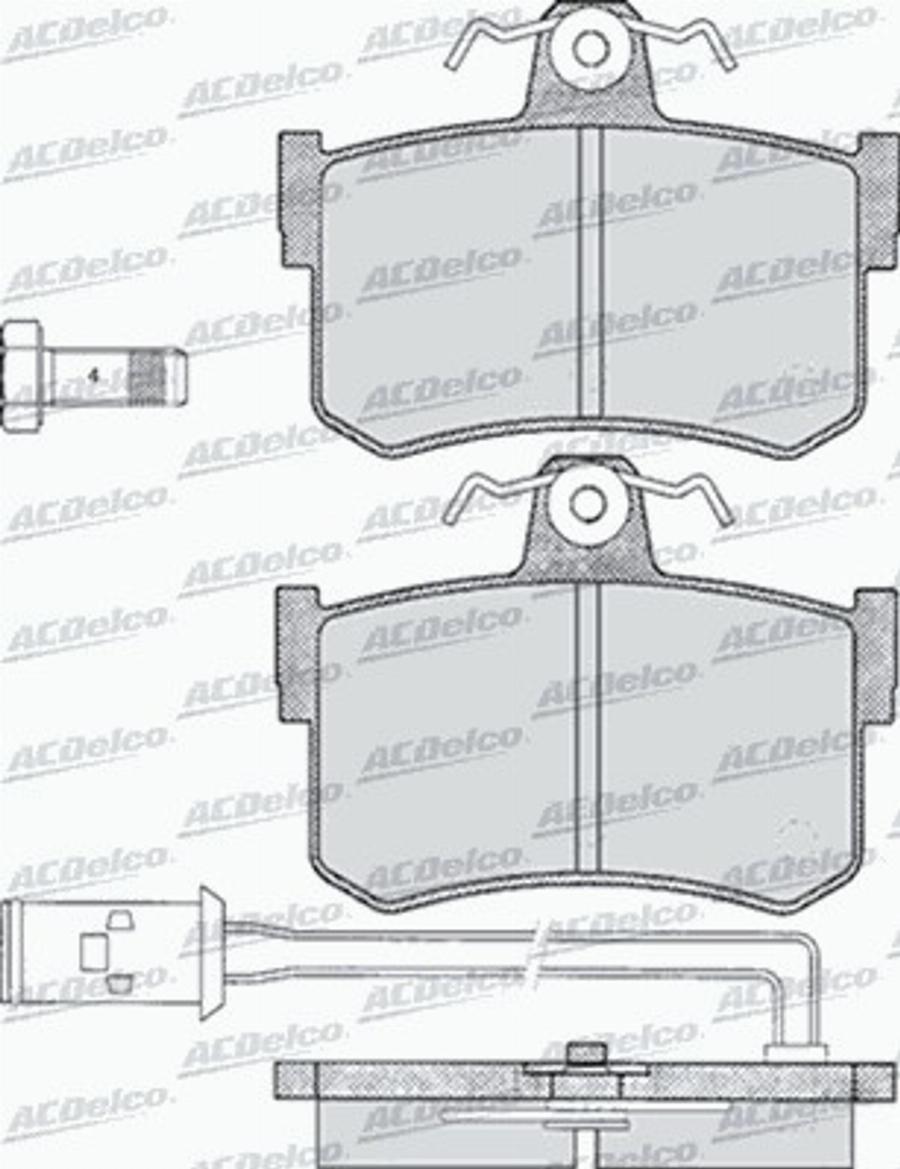 ACDelco AC490081D - Komplet Pločica, disk-kočnica www.molydon.hr