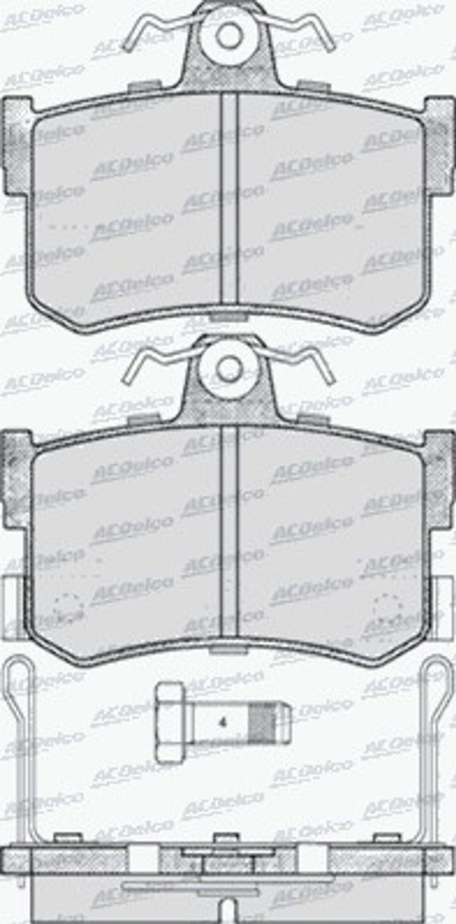 ACDelco AC491381D - Komplet Pločica, disk-kočnica www.molydon.hr