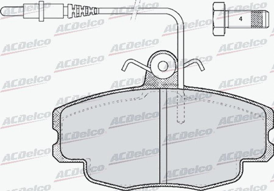 ACDelco AC498681D - Komplet Pločica, disk-kočnica www.molydon.hr