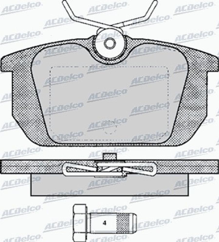 ACDelco AC493881D - Komplet Pločica, disk-kočnica www.molydon.hr