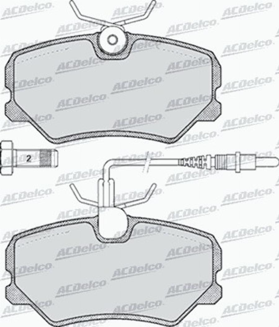 ACDelco AC443981D - Komplet Pločica, disk-kočnica www.molydon.hr