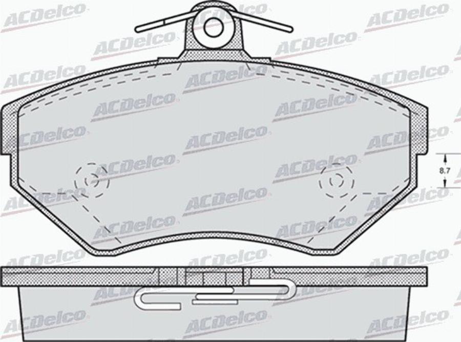 ACDelco AC647681D - Komplet Pločica, disk-kočnica www.molydon.hr