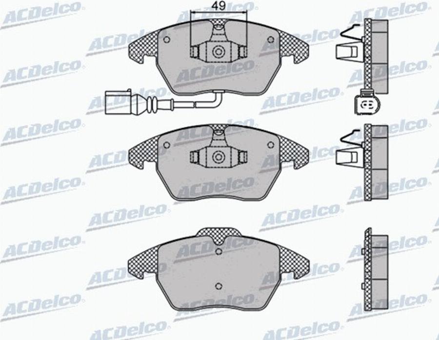 ACDelco AC605081D - Komplet Pločica, disk-kočnica www.molydon.hr