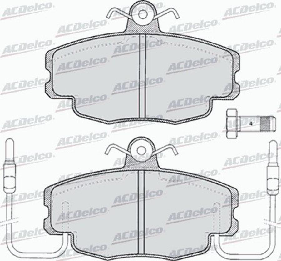 ACDelco AC608381D - Komplet Pločica, disk-kočnica www.molydon.hr