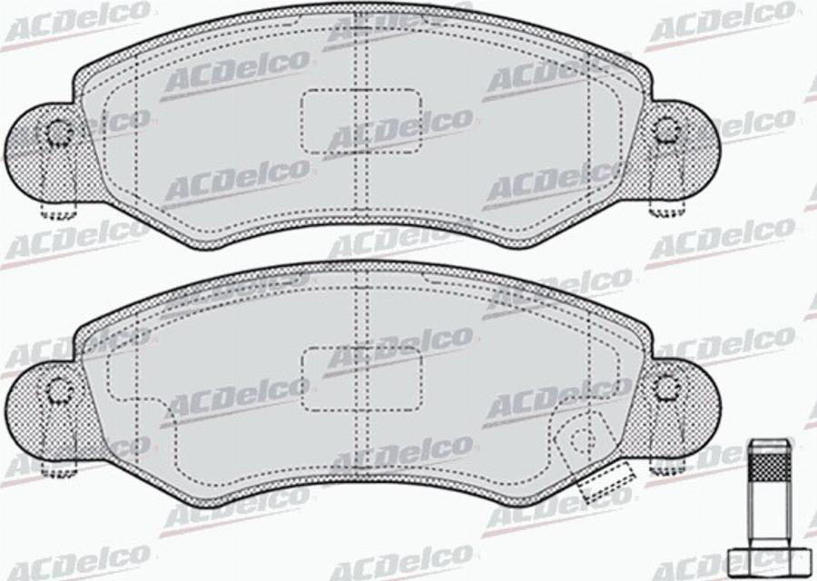 ACDelco AC683181D - Komplet Pločica, disk-kočnica www.molydon.hr