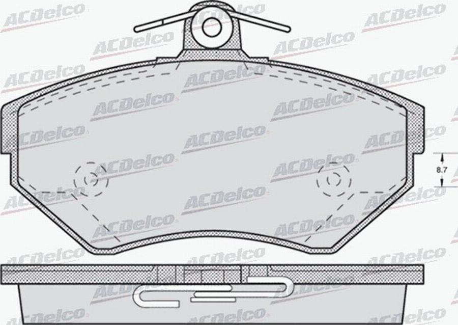 ACDelco AC634281D - Komplet Pločica, disk-kočnica www.molydon.hr