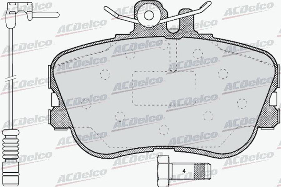 ACDelco AC058492AD - Komplet Pločica, disk-kočnica www.molydon.hr