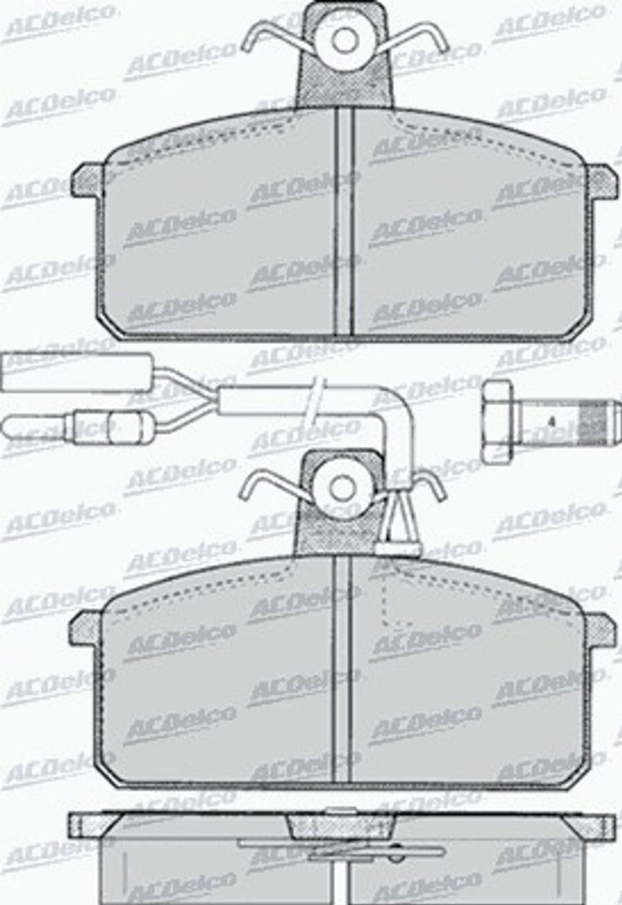 ACDelco AC058097D - Komplet Pločica, disk-kočnica www.molydon.hr