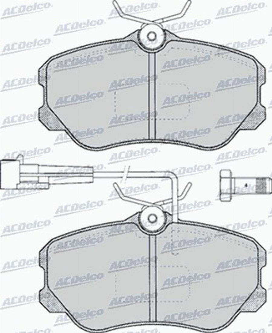 ACDelco AC058104D - Komplet Pločica, disk-kočnica www.molydon.hr