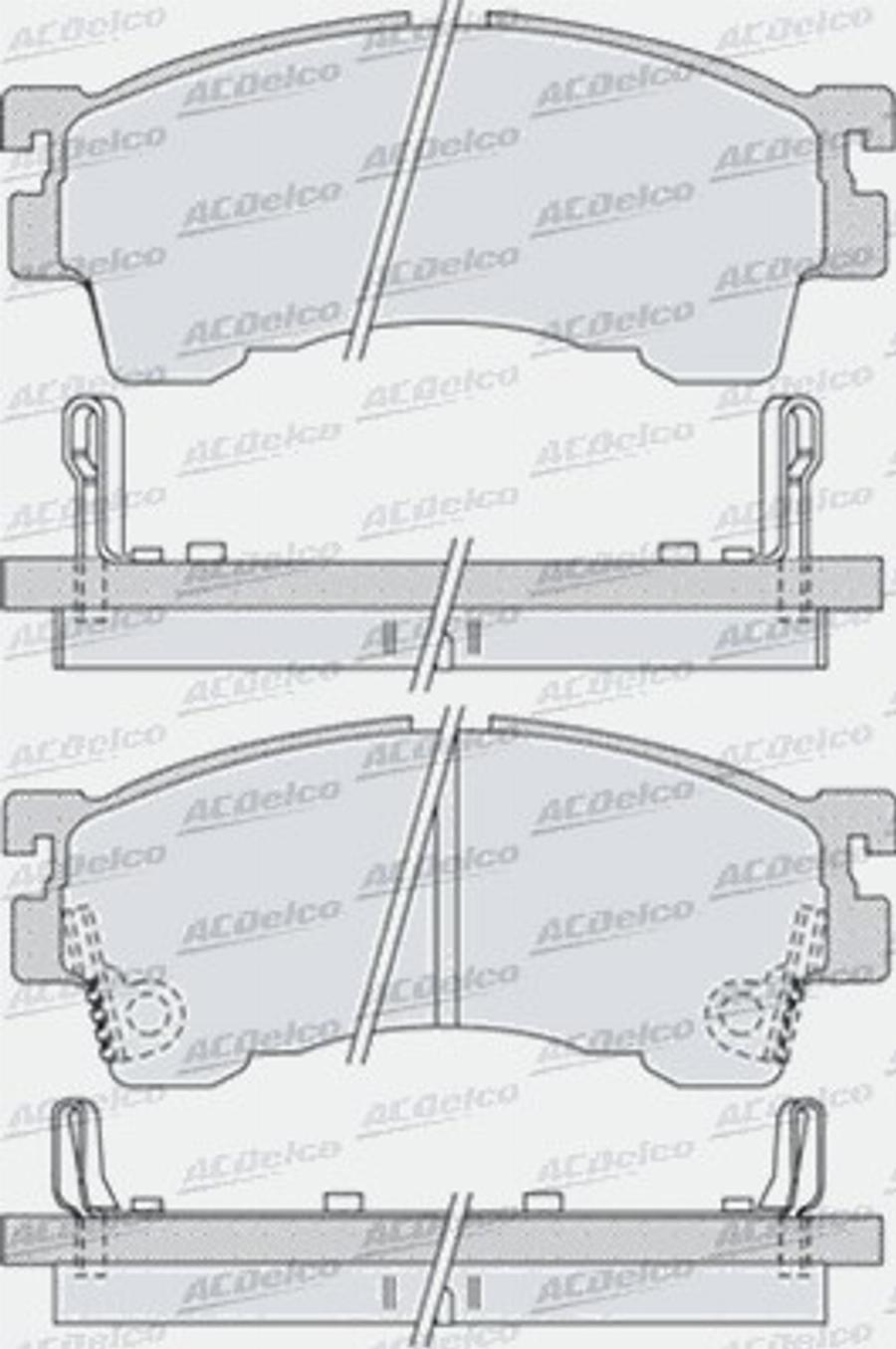 ACDelco AC0581017D - Komplet Pločica, disk-kočnica www.molydon.hr