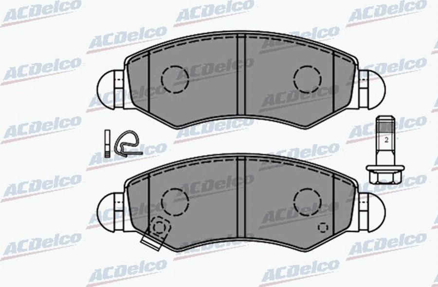 ACDelco AC0581280D - Komplet Pločica, disk-kočnica www.molydon.hr