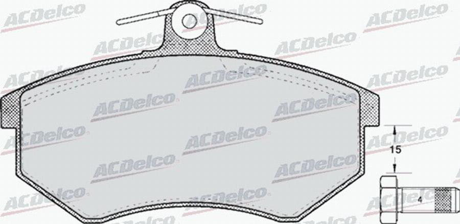 ACDelco AC058299D - Komplet Pločica, disk-kočnica www.molydon.hr