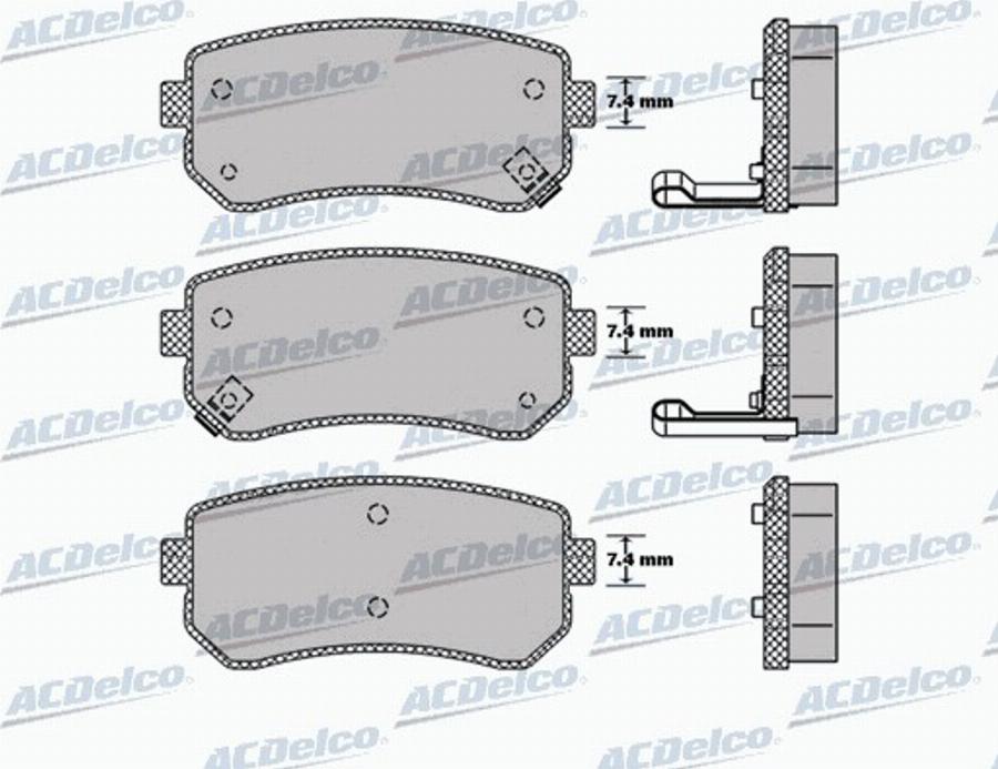 ACDelco AC848081D - Komplet Pločica, disk-kočnica www.molydon.hr