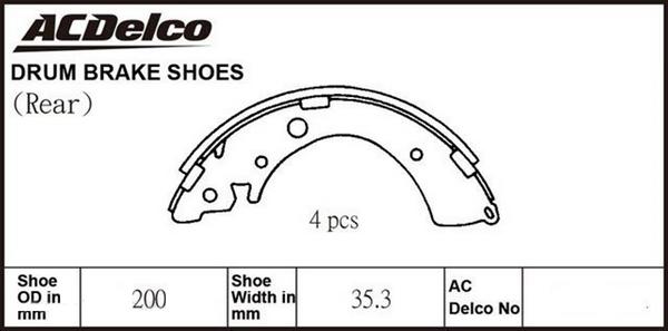 ACDelco ACBS1614 - Komplet kočnica, bubanj kočnice www.molydon.hr