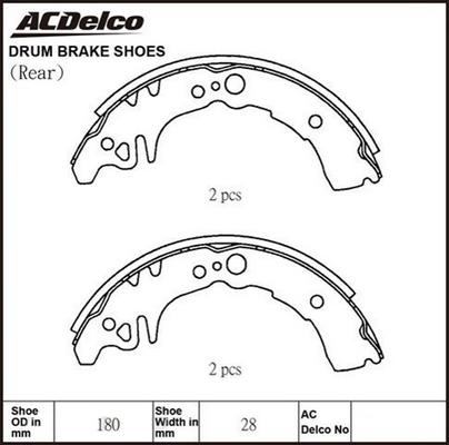 ACDelco ACBS1772 - Komplet kočnica, bubanj kočnice www.molydon.hr