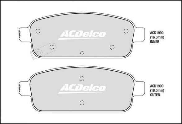 ACDelco ACD1990 - Komplet Pločica, disk-kočnica www.molydon.hr