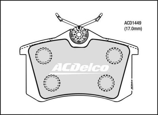 ACDelco ACD1449 - Komplet Pločica, disk-kočnica www.molydon.hr