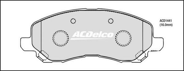 ACDelco ACD1441 - Komplet Pločica, disk-kočnica www.molydon.hr