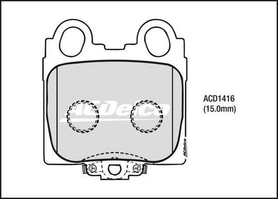 ACDelco ACD1416 - Komplet Pločica, disk-kočnica www.molydon.hr