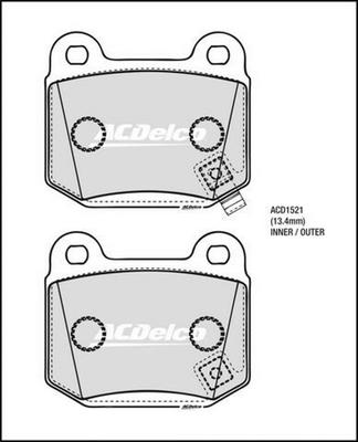 ACDelco ACD1521 - Komplet Pločica, disk-kočnica www.molydon.hr