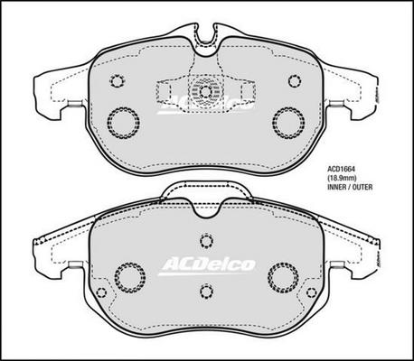 ACDelco ACD1664 - Komplet Pločica, disk-kočnica www.molydon.hr