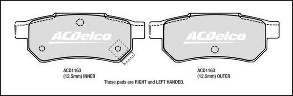 ACDelco ACD1163 - Komplet Pločica, disk-kočnica www.molydon.hr