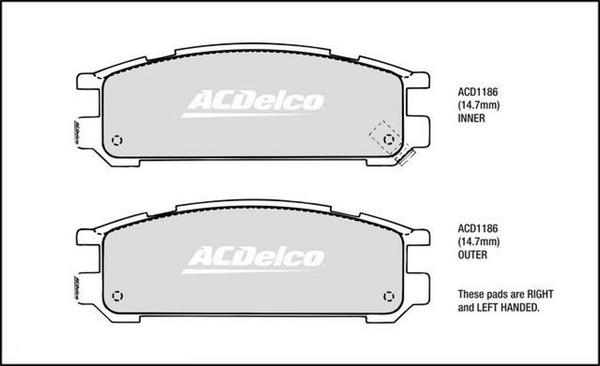 ACDelco ACD1186 - Komplet Pločica, disk-kočnica www.molydon.hr