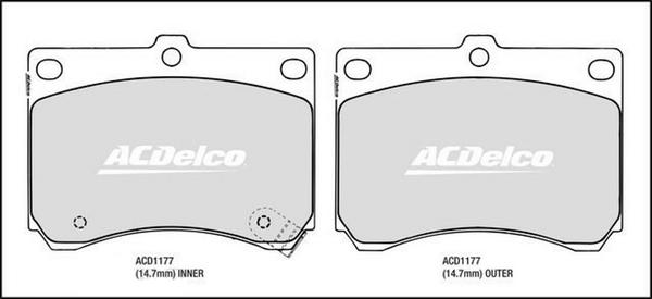 ACDelco ACD1177 - Komplet Pločica, disk-kočnica www.molydon.hr