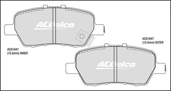 ACDelco ACD1847 - Komplet Pločica, disk-kočnica www.molydon.hr