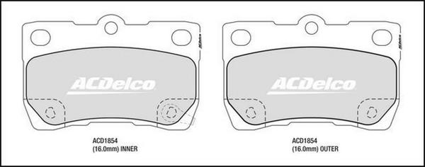 ACDelco ACD1854 - Komplet Pločica, disk-kočnica www.molydon.hr